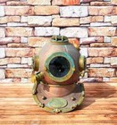 Antique Us Navy Mark V Black Vintages Brass Deep Sea Scuba Divers Diving Helmet