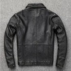 Men s Black Biker Motorcycle Vintage Distressed Real Leather Black Jacket