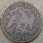 1871 Seated Liberty Half 50c G  Underrated Date Numerous Old Obv Scratches