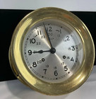 Chelsea boston Vintage Brass Ship   s Bell Strike Clock 24h military 6  Dial