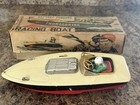 1950   s Cragstan Battery Powered Racing Boat Thunderbird  25501 Battery Operated