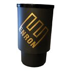 Vintage Enron Black Travel Beer Can Cup Logo Koozie Kup Golf Cart Funny Gift
