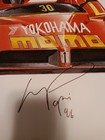 1996 Ferrari 333sp Yokohama Promotional Poster Signed By Max Papis