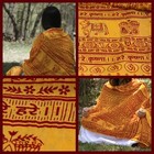 Yoga Meditation Shawl - Maha Mantra - Yellow Large