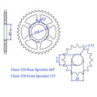 Gold O-ring Drive Chain And Sprocket Kit For Kawasaki Ex650 Ninja 650 Ninja 650r