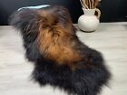 Xxl Sheepskin Brown Genuine Exquisite Beautiful Natural Rug Pelt Throw Pet Bed