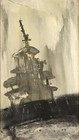 Nw3266 Framed Hand Painting  rain In Yamato  By Tsujimura Shiro