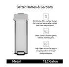Better Homes   Gardens Kitchen Trash Can  13 2 Gallon Stainless Steel