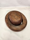 Antique Wooden Hat Block Form Size 7 1 8 Panama Style Millinery Form Mold