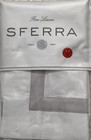  222 tax Sferra Estate King Shams Cotton Percale White Lunar Silver Grey Italy