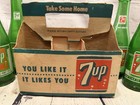 Vintage 7up Bottle 6 Pack Carrier 7oz W bottles Cardboard