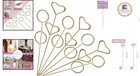 40pcs Elegant Floral Pick Card Holders For Weddings   Celebrations - Metal