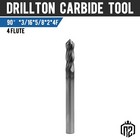 5x 4 Flute 90 Degree 3 16  X 5 8  x 2  Solid Carbide Drill Mill - Altin Coated