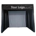 Cn Stock Pvc Inflatable Golf Simulator Enclosure Golf Training Cage With Screen