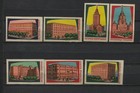 Complete Set Of 16 Vintage Russian Matchbox Labels