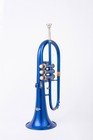 Flugel horn Bb Pitch 3 Valve Blue Color  With Free Hard Case And-mp 
