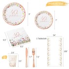 Crisky 40th Birthday Plates And Napkins Set  40 40   Fabulous  Rose Gold