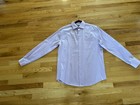 Van Heusen Dress Shirt Men Medium 15 1 2 34-35 Purple Striped Button Down