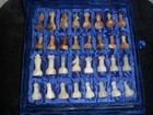 Chess Set Collectible Marble Board And Pieces And Case Vintage