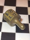 Antique Put   Take Brass Dreidel Teetotum Spinning Top Dice 062726abezga