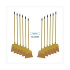 Boardwalk Brmaxil 55  Handle Corn Fiber Angled-head Lobby Brooms  12 ct  New