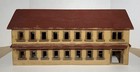 Antique American Folk Art Building Handmade   Painted Wood 21   