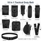 10 In 1 Black Utility Belt Tactical Police Security Belts With Pouch Men wome   
