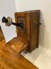 Cracraft-leich Electric Company Magneto Crank Oak Wall Phone Early 1900s