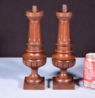 11  Pair Of French Antique Solid Oak Wood Support Posts pillars Salvage