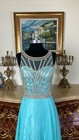 New Special Occasion Formal Sheer Rhinestones Beaded Long Evening Prom Dress