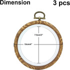 3 Pcs Embroidery Hoops  4 Inch Round Cross Stitch Hoop Frame Imitated Wood Embro