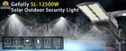 12500w Commercial Solar Street Lights Outdoor Dusk To Dawn Parking Lot Light