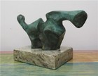 Henry Moore   Reclining Head I   Bronze Sculpture Signed And Numbered