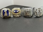 New York Giants Super Bowl Ring Set 4pc Replica With Display Box