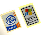 Intel Inside Pentium 4 Ht   Windows Xp Desktop laptop Sticker Label Decal