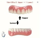 Soft Silicone Denture Kit Upper   Lower Teeth Dental Care Set