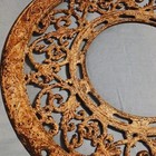 Cast Iron Pipe Insert Ornate Round Metal Heating Vent Cover Insert Scrolled