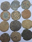 Nt  Lot Of 20 Spanish Colonial Coins Blanca Ferdinand   Isabella Diferent Mints