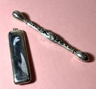 Vintage Sterling Silver Glove Darner Sewing Open Needle Case holder