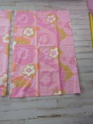 Pair Vintage Pillowcases Flower Power Mod Pink Rose Floral Wamsutta Standard