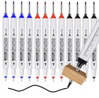 9pcs Deep Hole Marker Pen Double Tip Long Nib Woodworking Tool - New