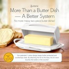 Flip Top Butter Dish  White