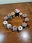 12 Spools Vintage Sewing Sew Thread Wooden Spools 40s Antique Coats   Clark   s