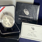 Silver Proof  1 Dollar Coin   2012 U s  Infantry Soldier Commemorative