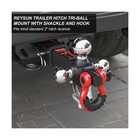 Trailer Hitch Tri-ball Mount  With Swivel Tow Shackle And Tow Hook  Fits For    