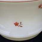 Antique Art Deco Bohemian Glass Lamp Globe Shade Hand Painted Flowers 3    Fitter