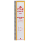 Prinz Stamp Mounts Black Assortment Pack Strips 215mm Mixed Sizes 22-41mm