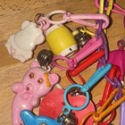 1980   s Vintage Bell Clip On Charms Purple Necklace 16 Charms
