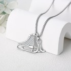 Axomy Hockey Skate Necklace 925 Sterling Silver Sticks Pendant 