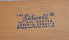 3 Setwell Wooden Pant Hangers Skirt Slacks With Metal Clamps Vintage